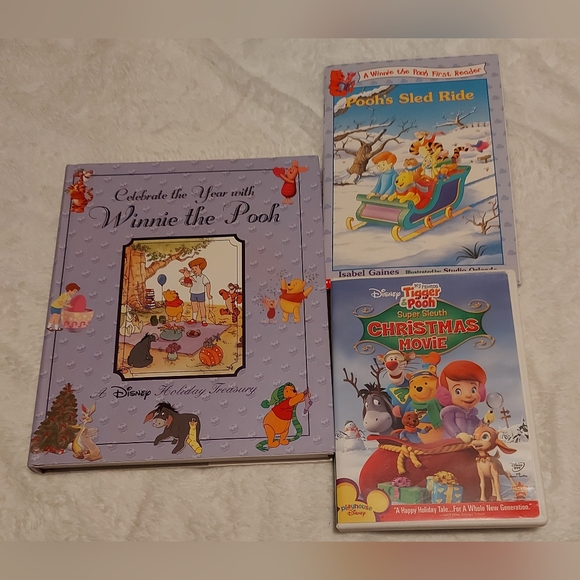 **3 Listings $20** Winnie the Pooh books and DVD - Picture 1 of 1